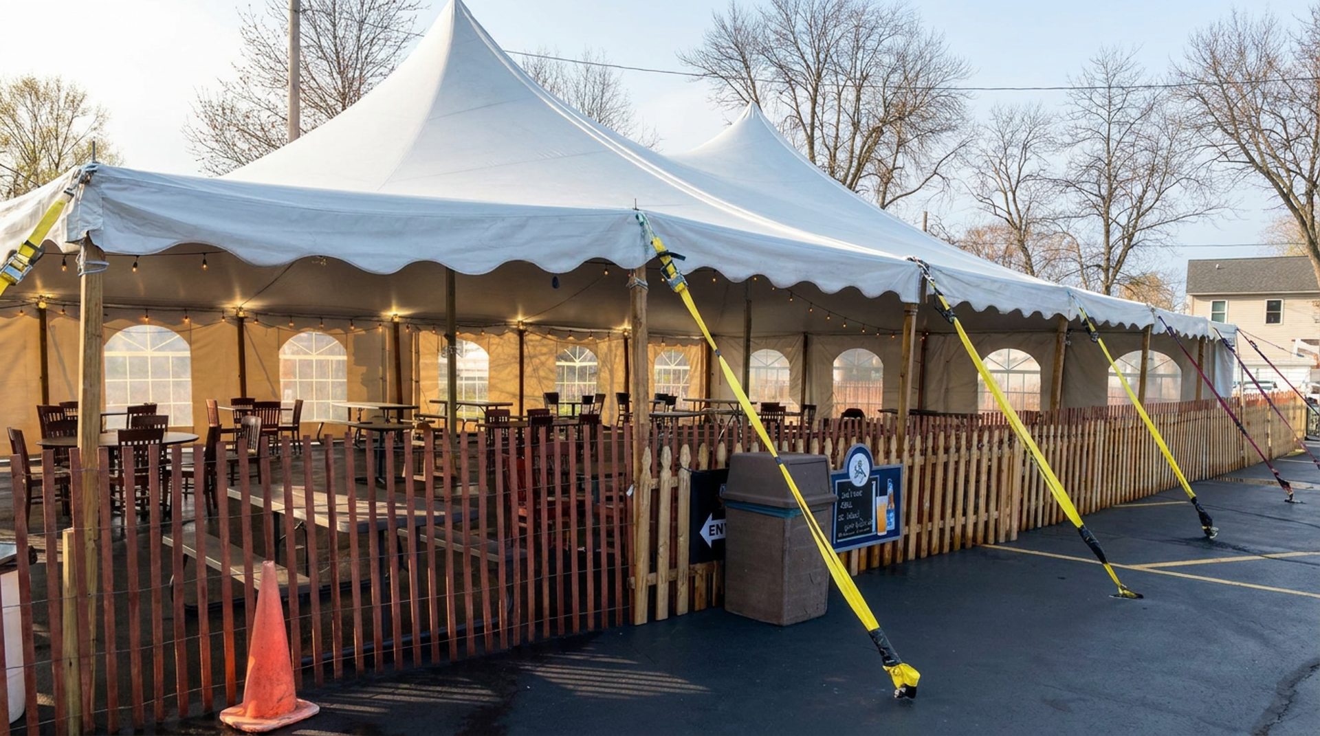 The seasonal outdoor tent