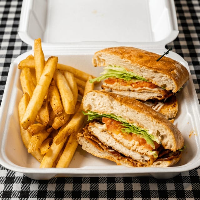 Asiago Chicken Cutlet Sandwich.